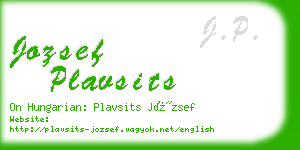 jozsef plavsits business card